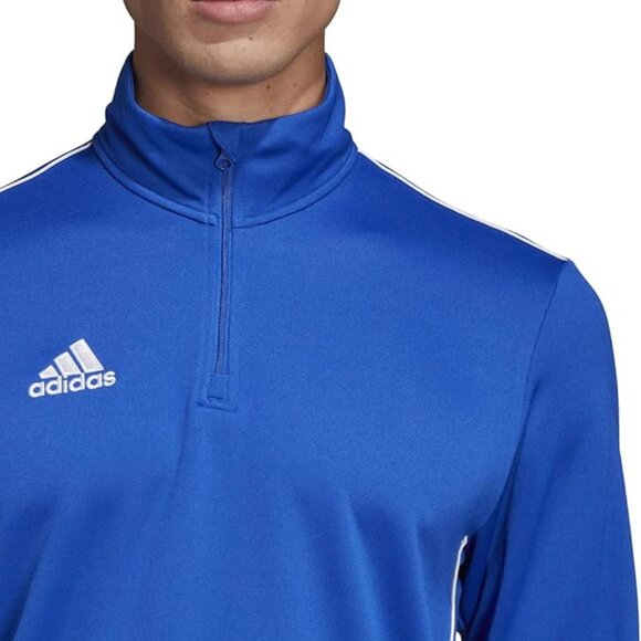 Men's Adidas CORE 18TOP SWEATSHIRT BLUE CV3998 XS - Picture 3 of 8